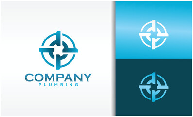 plumbing letter o logo