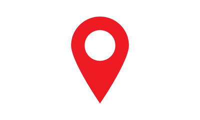 Fototapeta Point of Map, pin locator Icon Logo Template Illustration Design. obraz