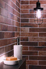 soap dish, bathroom, concrete 