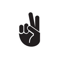Peace hand gesture icon symbol
