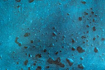 water drops on a metal surface