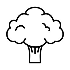 Broccoli Icon Logo Design Vector Template Illustration Sign And Symbol Pixels Perfect