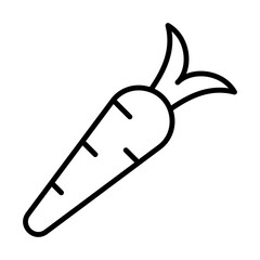 Carrot Icon Logo Design Vector Template Illustration Sign And Symbol Pixels Perfect
