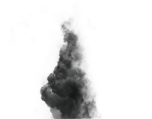 set of bad smoke pollution on transparency background