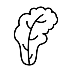 Lettuce Icon Logo Design Vector Template Illustration Sign And Symbol Pixels Perfect