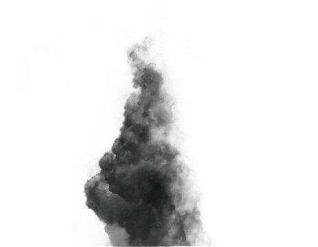 set of bad smoke pollution on transparency background