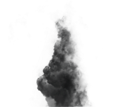 set of bad smoke pollution on transparency background