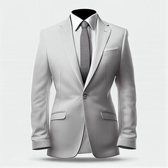 Elegant men's suit with a tie. There are no people.