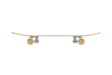 Skateboard isolated on white background. Youth culture and lifestyle. Extreme sports. 3d render