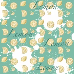 Foto op Plexiglas seamless pattern with lemon © Елена Заступ
