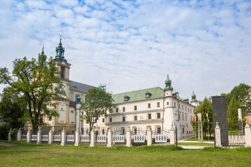 Garden of the historic St. michael monastery in Krakow, Poland