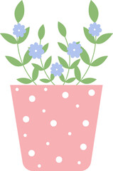 flower with vase vector illustration..