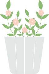 flower with vase vector illustration..