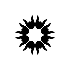 Flower icon. Simple style Flower shop poster background symbol. Flower brand logo design element. Flower t-shirt printing. Vector for sticker.