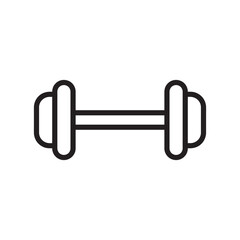 dumbbell on white background icon illustration