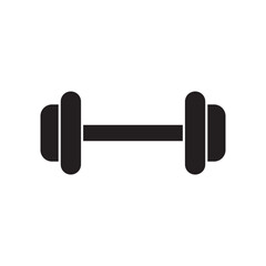 dumbbell on white background icon illustration