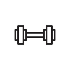 dumbbell on white background icon illustration