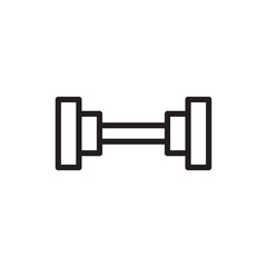 dumbbell on white background icon illustration