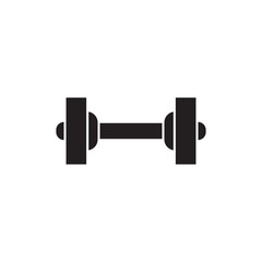 dumbbell on white background icon illustration