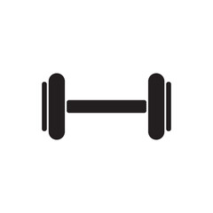 dumbbell on white background icon illustration
