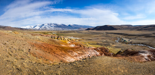 Landscape of Kizil Chin, a place called “Mars” in Altay mountains