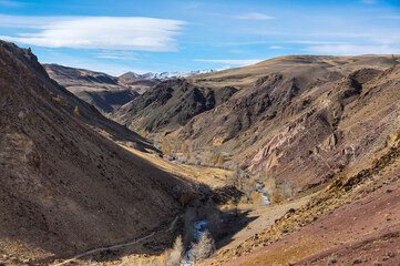 Landscape of Kizil Chin, a place called “Mars” in Altay mountains