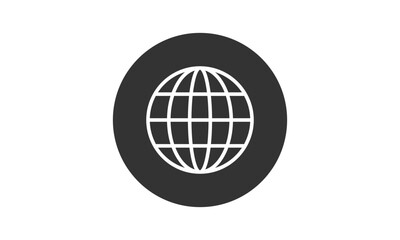circle globe logo icon vector