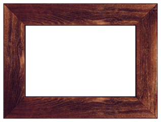 Wooden frame with wood texture. Picture frame. Transparent background
