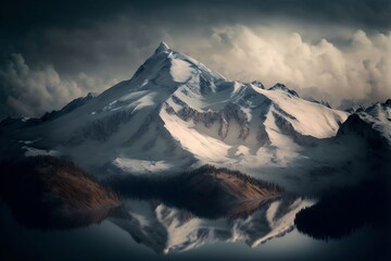 Clouds over high mountains