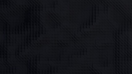 Dark black Geometric grid background Modern technology abstract texture