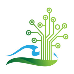 digital tree, green technology