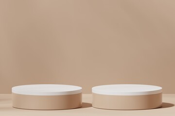 Scene with a podium for product presentation, 3d rendering