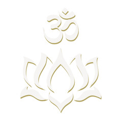 lotus flower with Om symbol