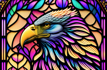 Eagle Stained Glass (Generative AI)
