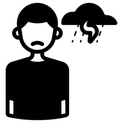 gloomy boy illustration