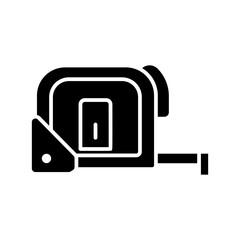 measure tape glyph icon