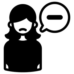 negative thinking girl illustration