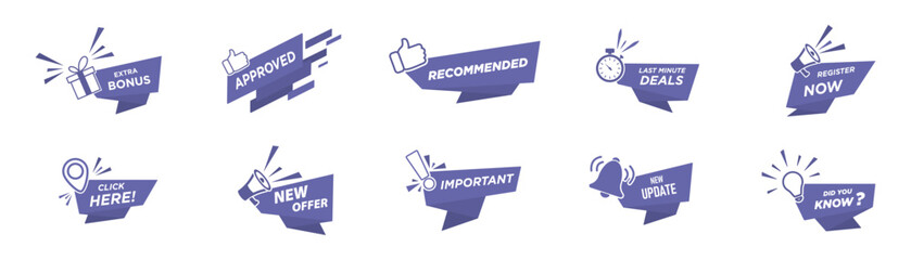 Sales banners set. Banners offer