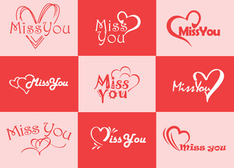 missing quote word letter heart romance valentine pink red