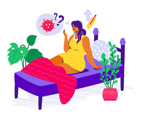 Coronavirus symptoms - colorful flat design style illustration