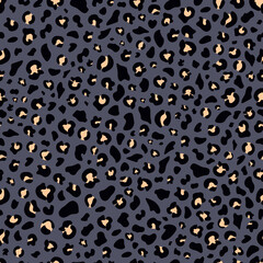 Abstract modern leopard seamless pattern. Animals trendy background. Ornament of stylized skin. Dark spots.