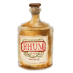 rum watercolor alcohol drink liquor - obrazy, fototapety, plakaty