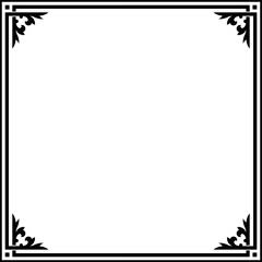 Decorative square black framework. Page decoration.