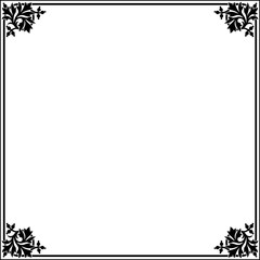 Fototapeta premium Decorative square black framework. Page decoration.