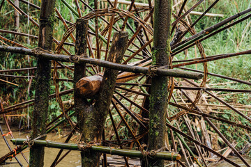 Axle of Bamboo Waterwheel, Pu Luong Vietnam