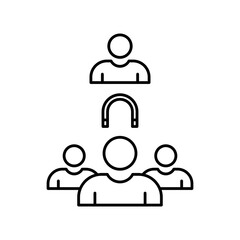 follower icon. outline icon