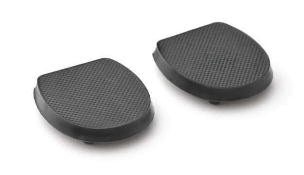 Pair of of black replacement shoe heel pieces