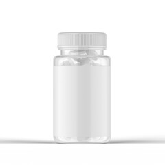 Clear Plastic Pill Bottle