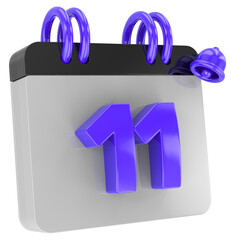 calendar of day 3d render