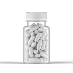 Frosted Glass Pills Bottle 
